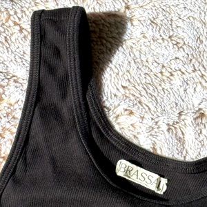 Black cotton tank & brief set